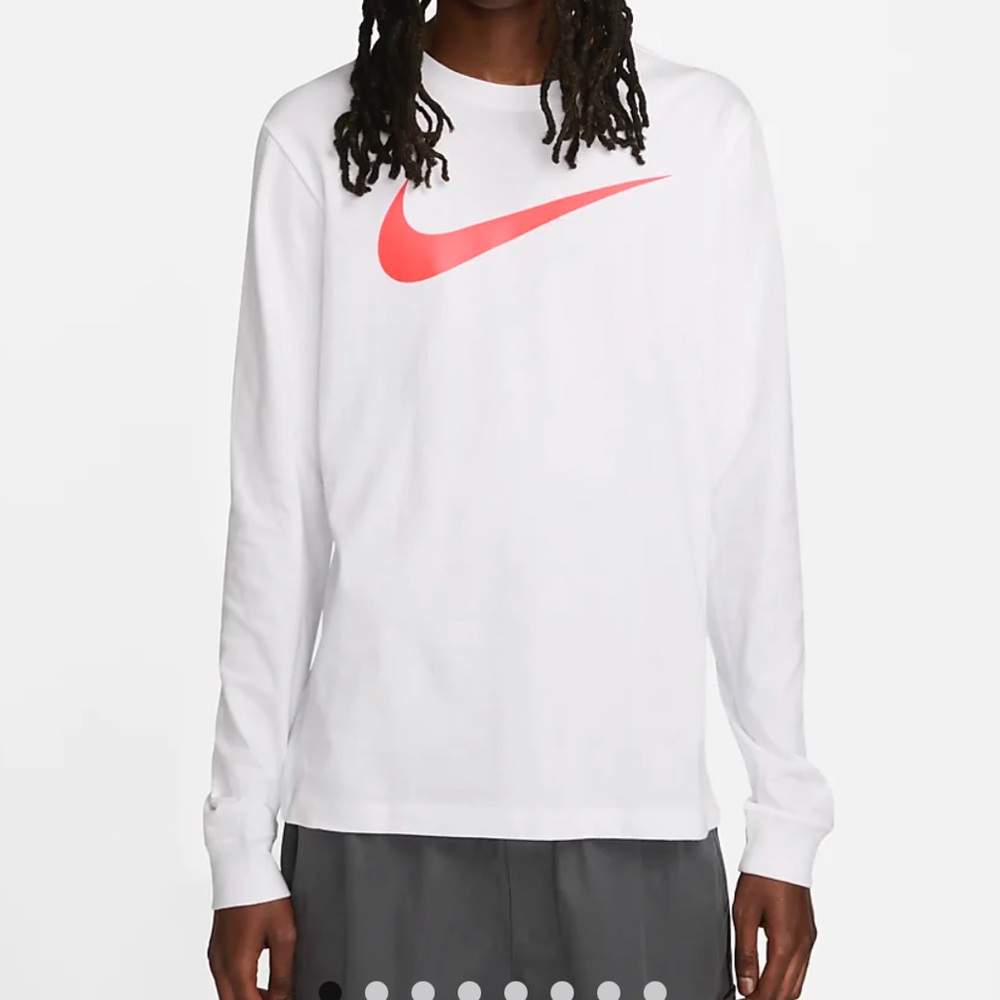 Nike Sportswear Men’s Long-Sleeve T shirt NWT SIZE L 
BRAND NEW WHITE / RED
